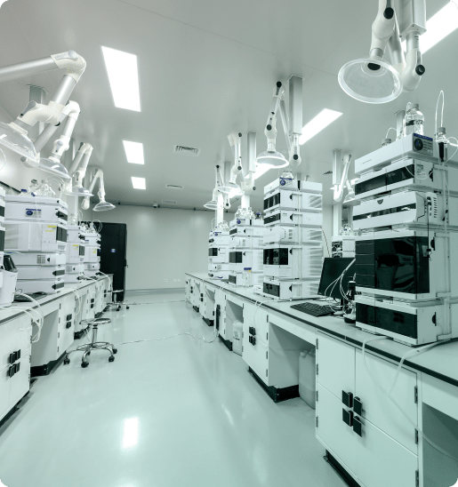 Modern laboratory with advanced equipment for life science research.