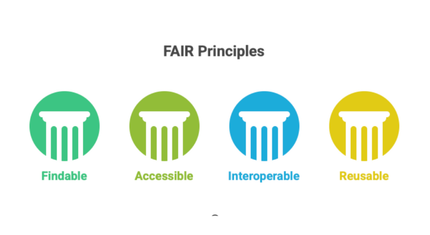 An infographic highlighting the FAIR principles